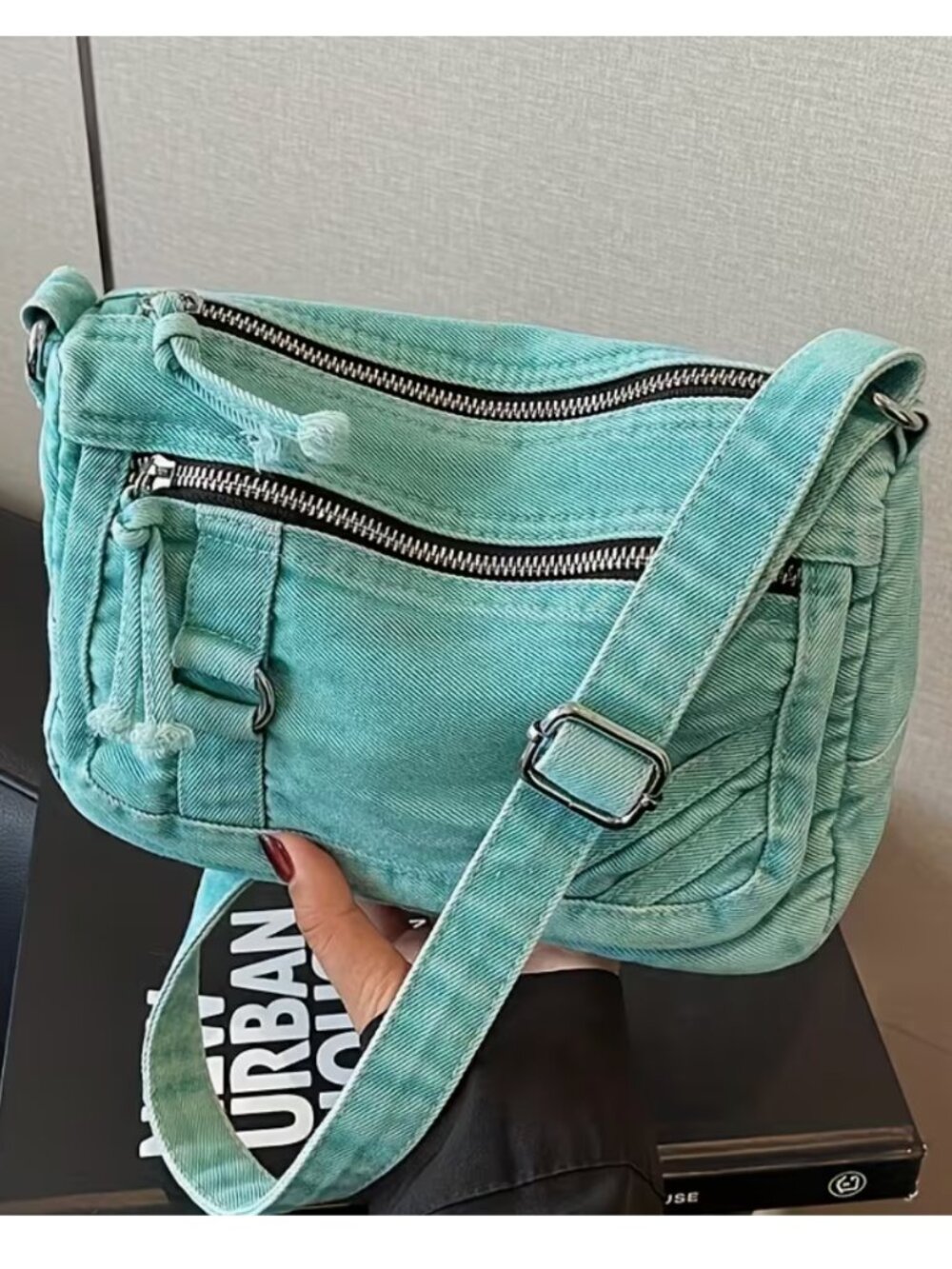 Retro Denim Crossbody Bag